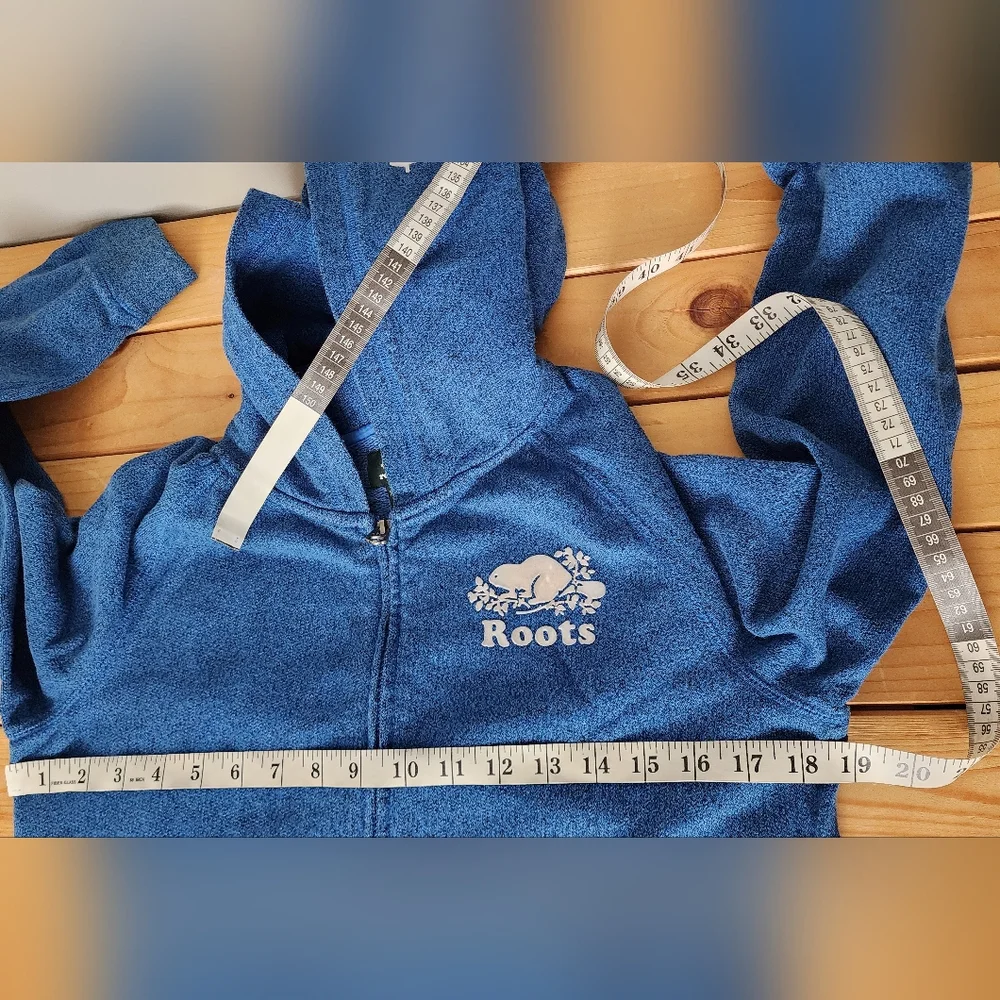 Roots Kids Blue Hoodie Jacket Size XXL 13-14 Yrs - Picture 5 of 7